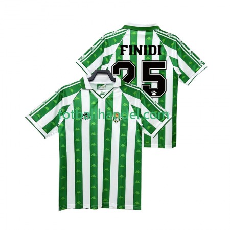 Herre Fotballdrakter Real Betis FINIDI 25 Hjemme Retro 1996 1997 Kortermet